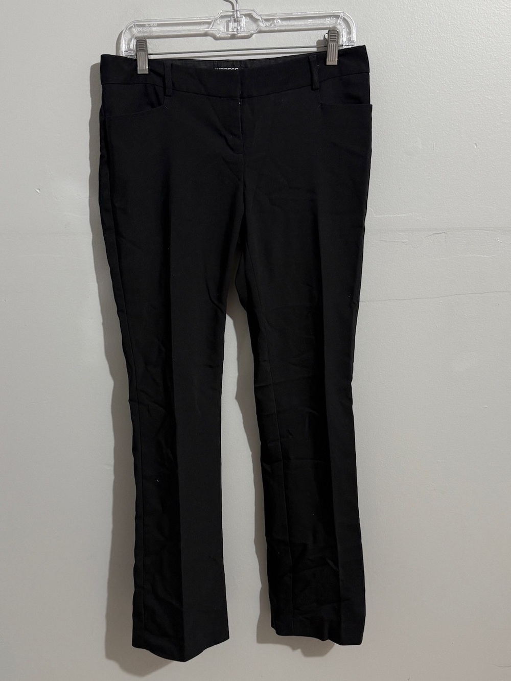 Express Columnist Pants Womens 6 Black Mid Rise Straight Leg Career Dress Pants